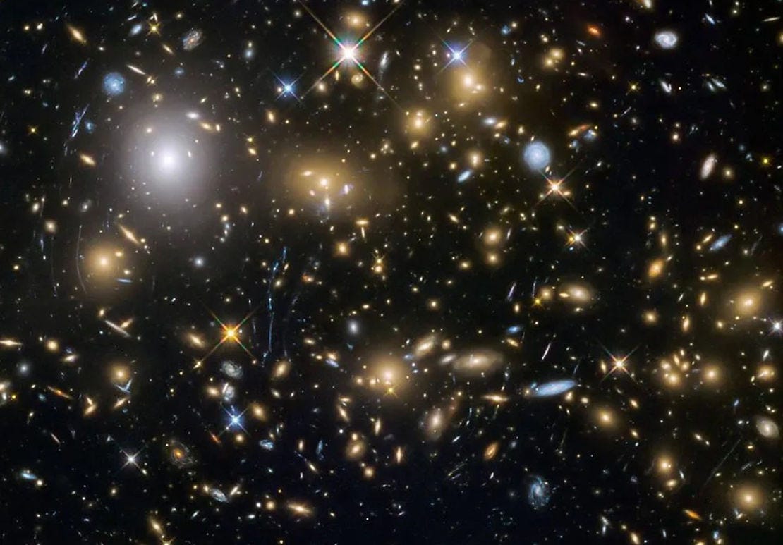 A 2015 Hubble space telescope image featuring some of the oldest galaxies in the universe. ESA/NASA