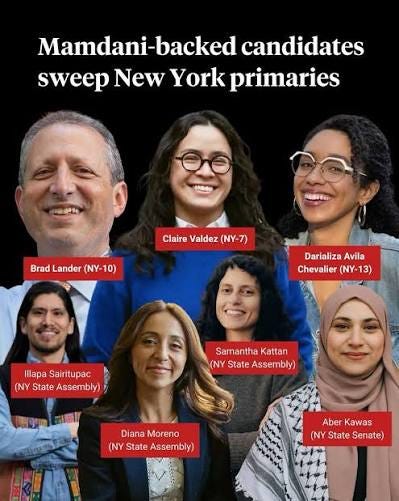 A wave of progressive candidates endorsed by the Democratic Socialists of America and New York City Mayor Zohran Mamdani won big in New York last night. DSA members Claire Valdez and Darializa A wave of progressive candidates endorsed by the Democratic Socialists of America and New York City Mayor Zohran Mamdani won big in New York last night. DSA members Claire Valdez and Darializa
