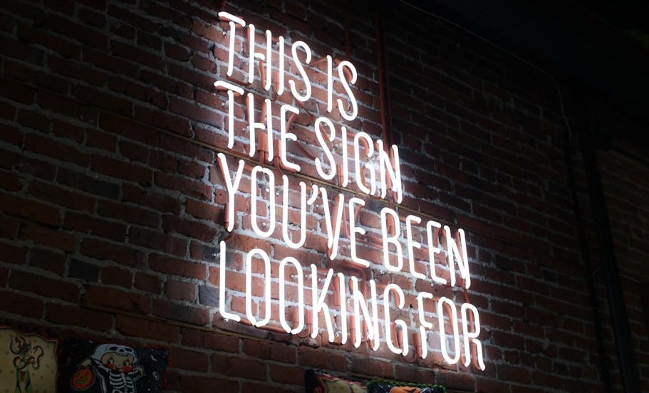 This is the sign you've been looking for neon signage This is the sign you've been looking for neon signage