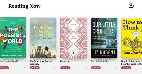 A selection of book samples I've downloaded lately