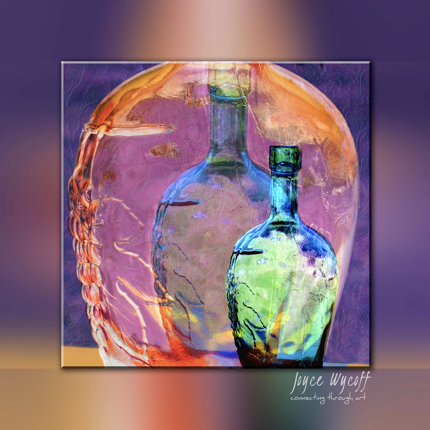 Bottle Memories, a piece of art raffled to help Food Banks.