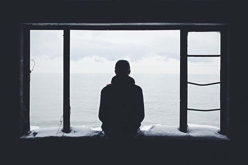 A person alone A person alone