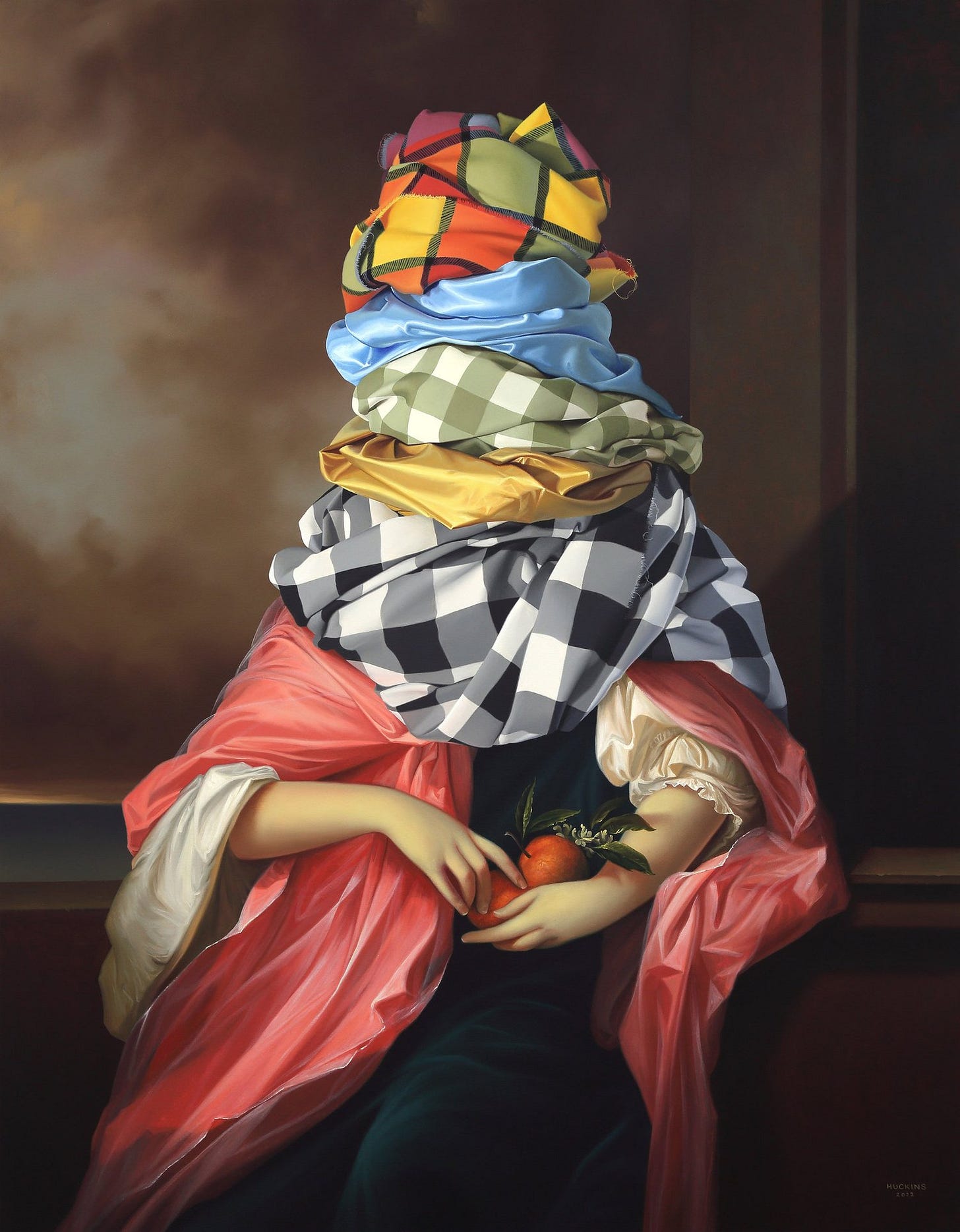 Shawn_Huckins_Various Fabrics, Margareta Rees (after van der Werff)_acrylic_56x44_2022.jpg