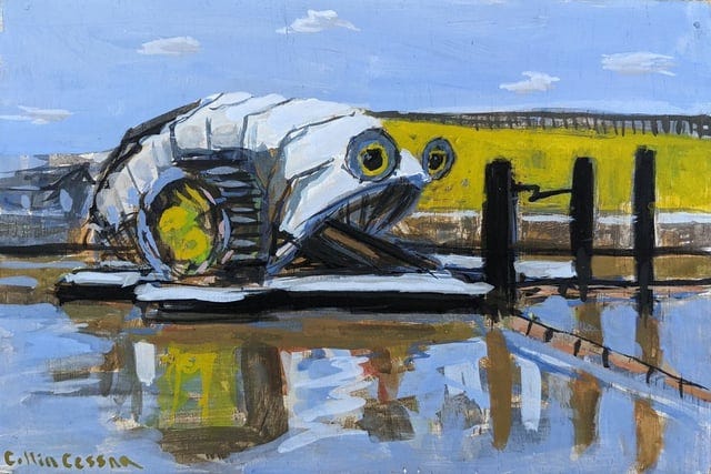 My painting of Mr. Trash wheel :) : r/baltimore