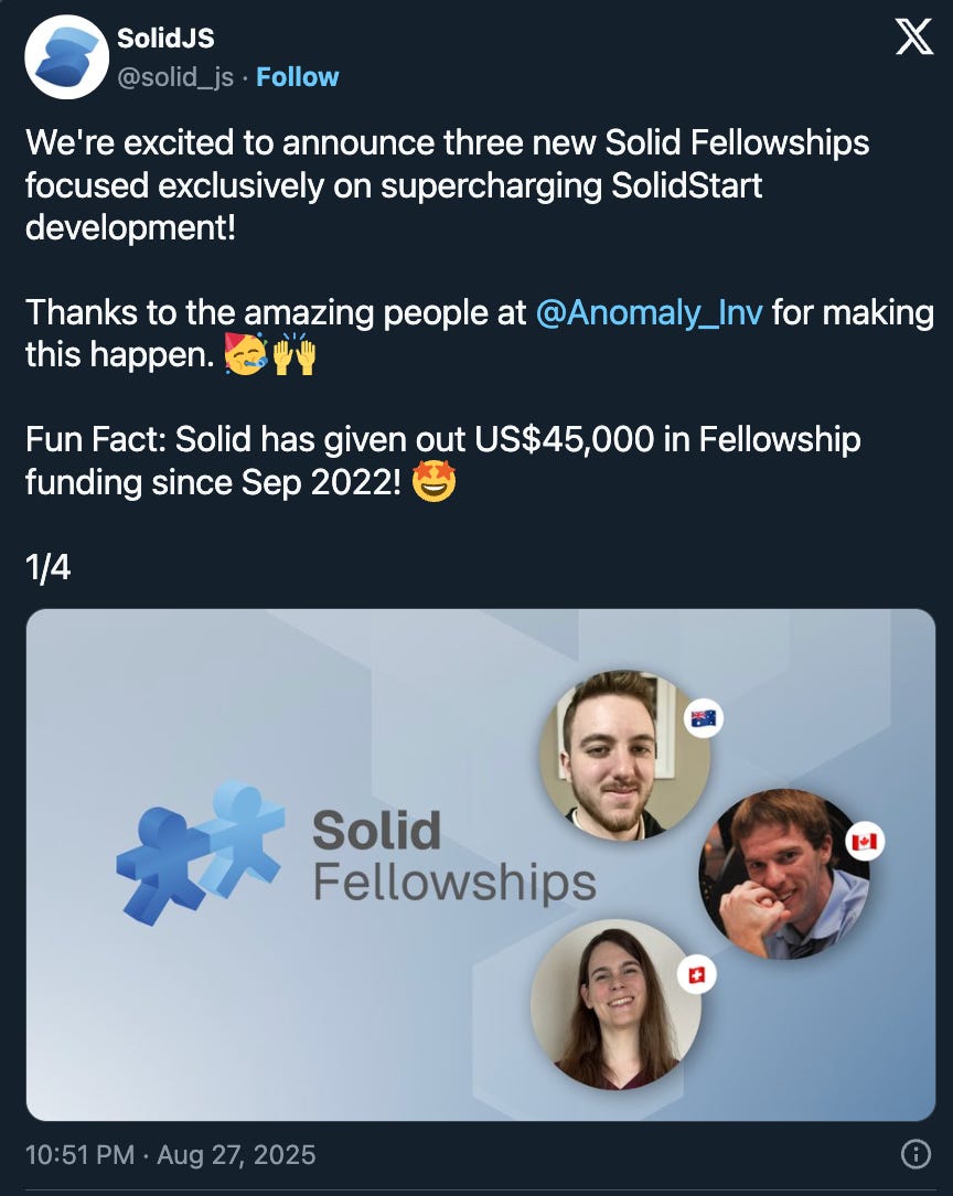 Brendan, Brenley, and Katja announced as new Solid fellowships