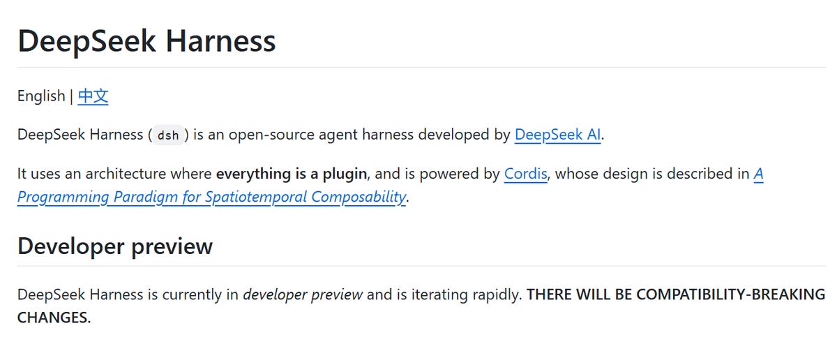 DeepSeek legt sein Agenten-Framework offen: Harness kommt unter MIT-Lizenz DeepSeek legt sein Agenten-Framework offen: Harness kommt unter MIT-Lizenz