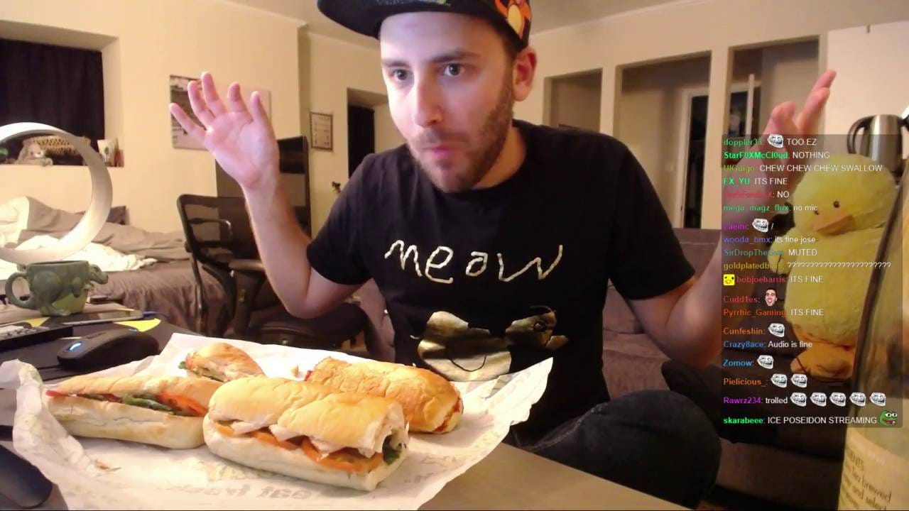 Reckful - 6 sub sandwiches (DansGame) - YouTube