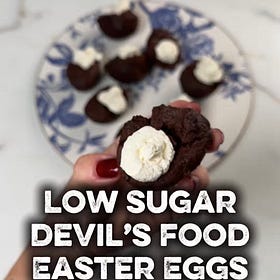 Low Sugar Fudgy Devil's Food Easter "Eggs"