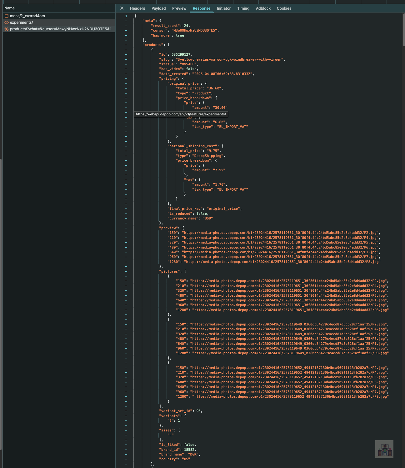 Depop Internal APIs