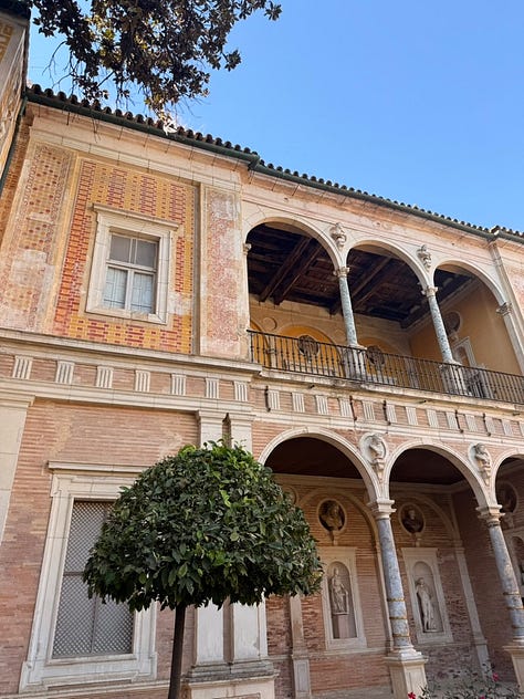 white dove at a Spanish villa