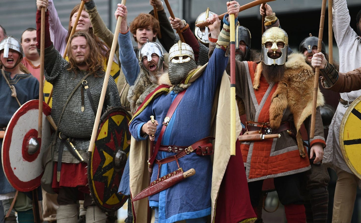 A group of people in clothing holding spears
AI-generated content may be incorrect. A group of people in clothing holding spears
AI-generated content may be incorrect.