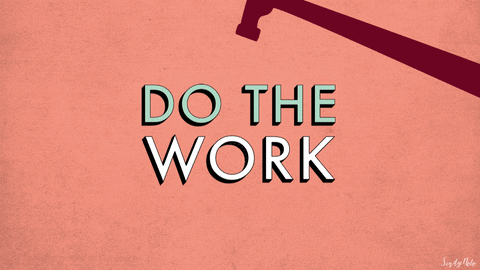 A hammer pounds the words do the work A hammer pounds the words do the work
