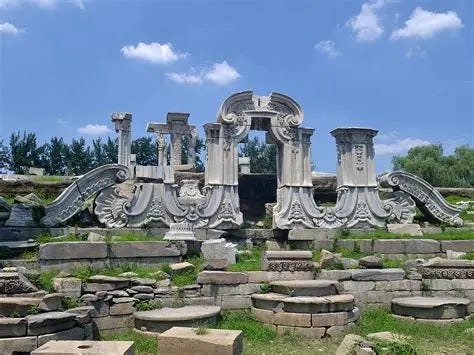 The ruins of the Summer Palace The ruins of the Summer Palace