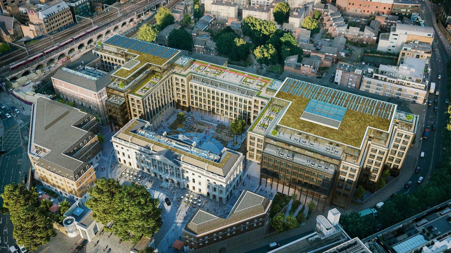 An artist's impression of the proposed new Chinese Embassy in London.
