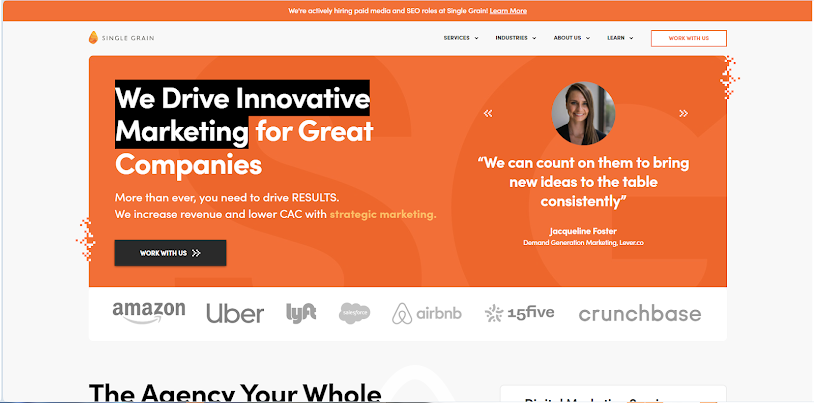 Single Grain Top Web3 Agencies