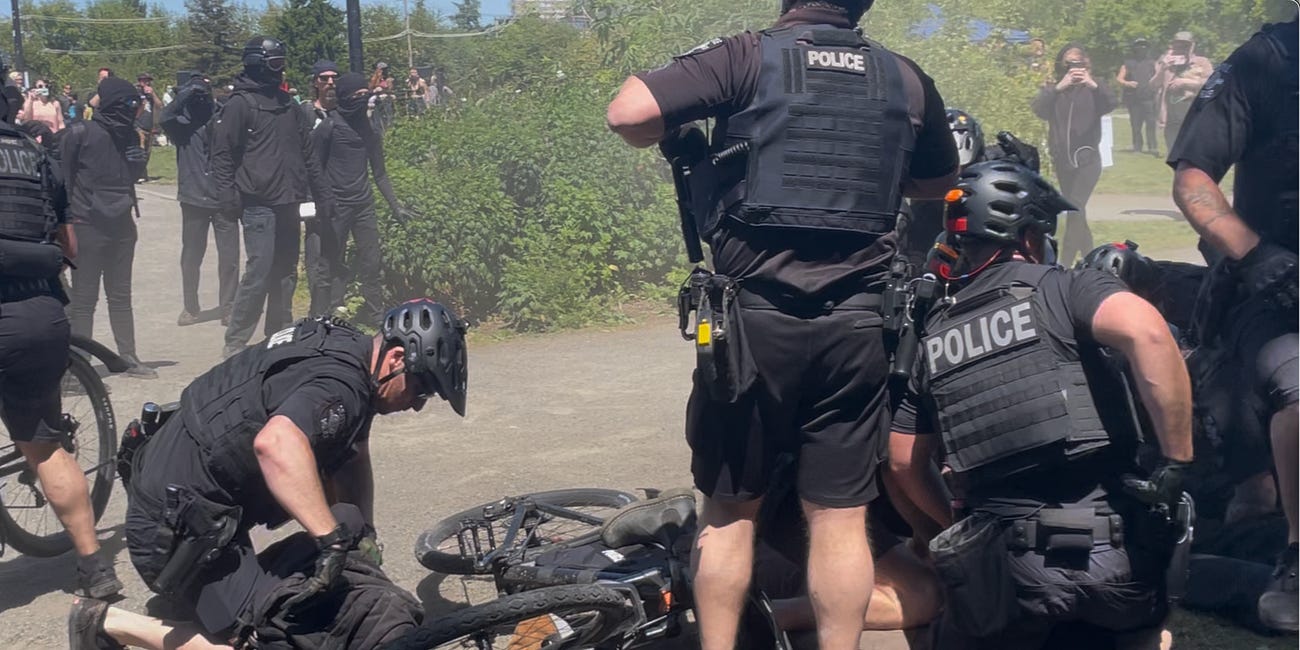 'Go in heavy'—SPD's violent May sortie into Cal Anderson started with a balloon