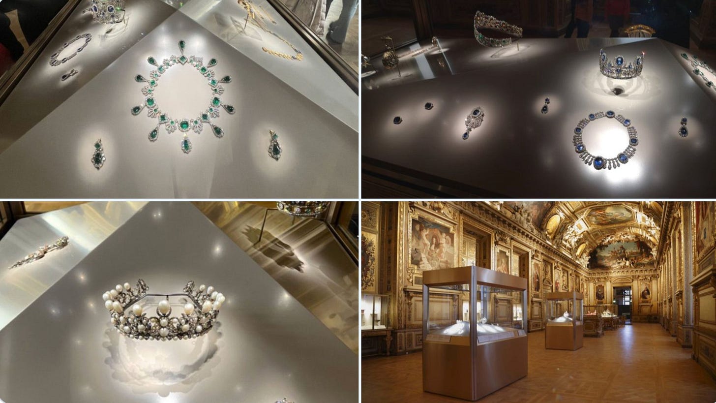 Leave it to the French: Thieves rob the Louvre blind in broad daylight,  scooter off with Napoleon's Crown Jewels