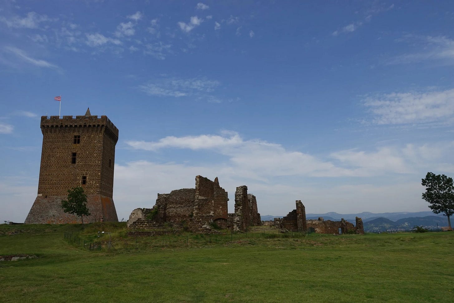 The remaining structure of Forteresse de Polignac and its remnants in Auvergne, France The remaining structure of Forteresse de Polignac and its remnants in Auvergne, France