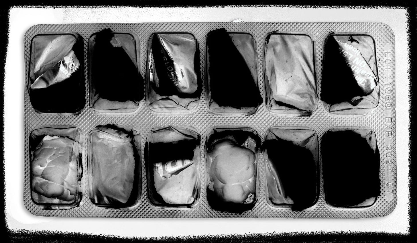 nicotine gum blister pack used nicotine gum blister pack used