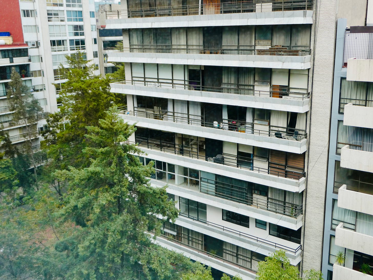 windows of apartment block