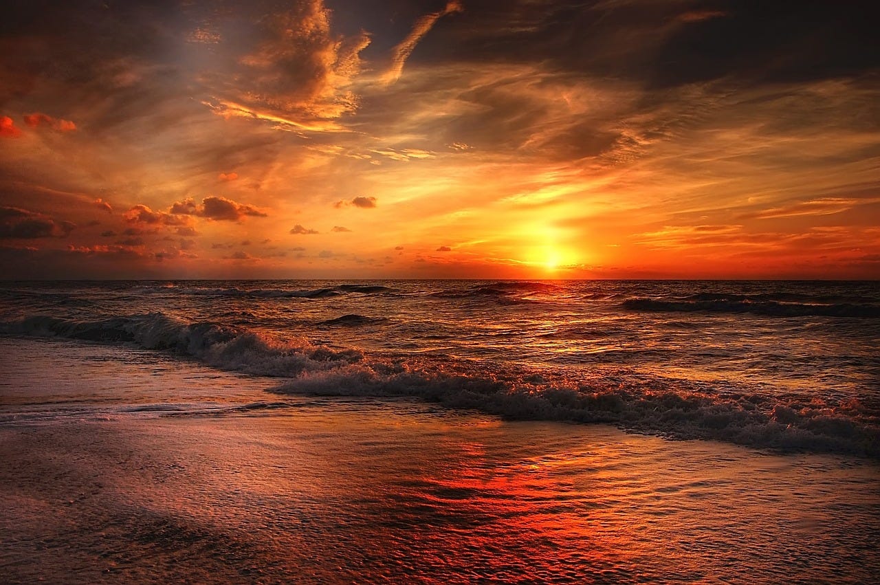 red and gold sunset