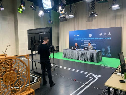 photos of Broadcasts in English (L) and Chinese (R)