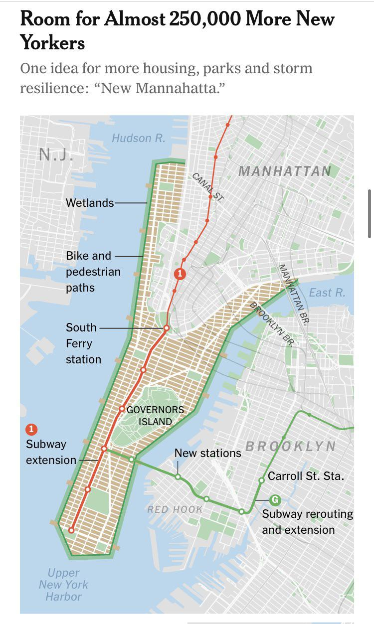 Proposed plan to expand Manhattan : r/MapPorn