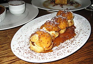 Port - Foie Gras profiteroles at Le Pigeon Port - Foie Gras profiteroles at Le Pigeon