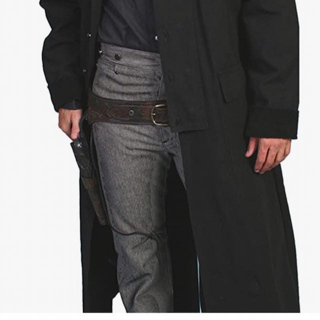 duster jacket with sidearm