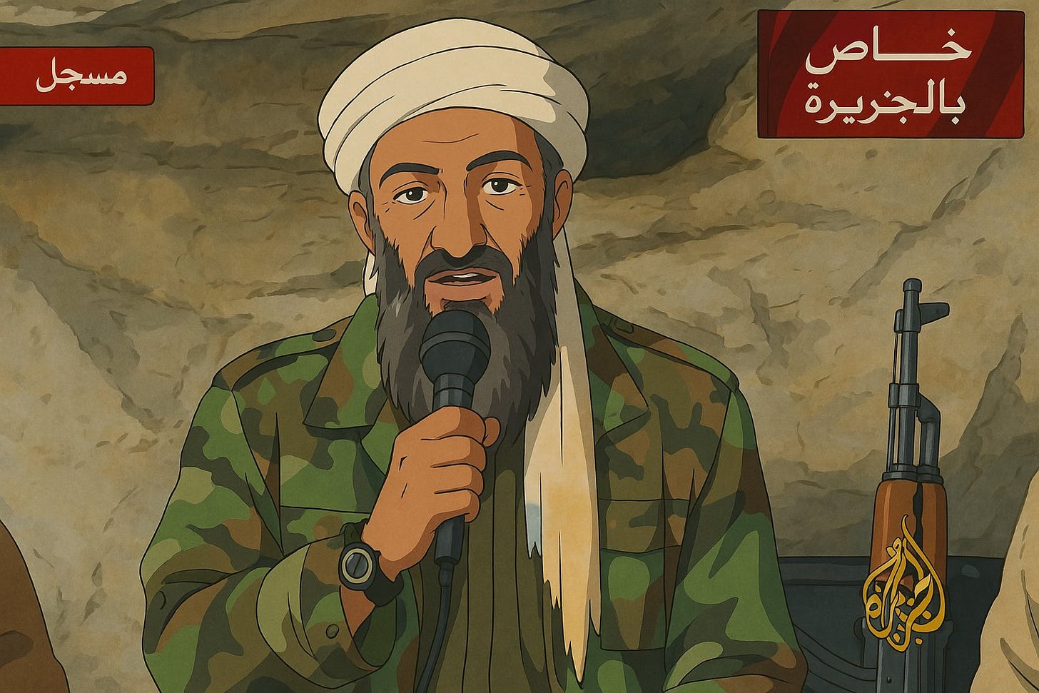 Osama Bin Laden makes announcement ghibli meme
