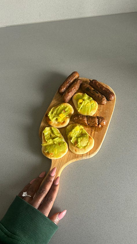 A quiet collection of feminine rituals in a woman’s 30s—fresh flowers on a table, a warm cup of coffee during a morning walk, and simple healthy meals, capturing a calm, intentional rhythm of care and becoming.