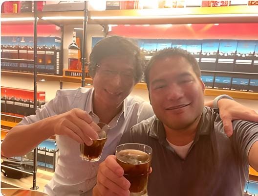 Michael Namba partying in Asia.