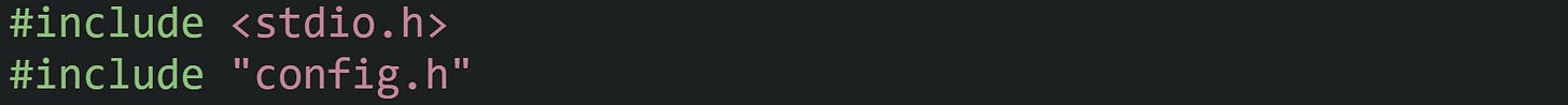#include <stdio.h> #include "config.h"