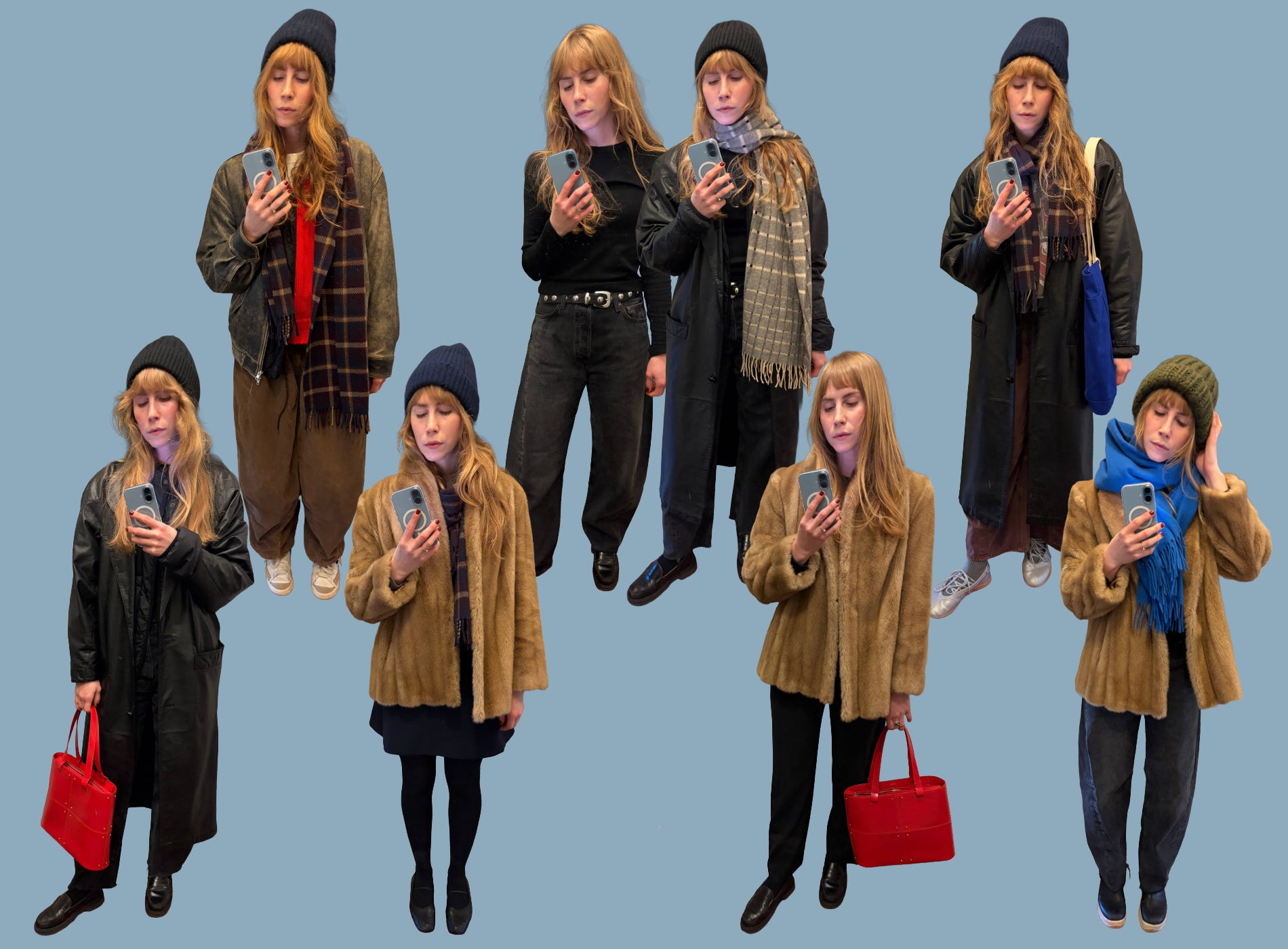 what I wore 038 - by Eleanor - Rabbit Fur Coat