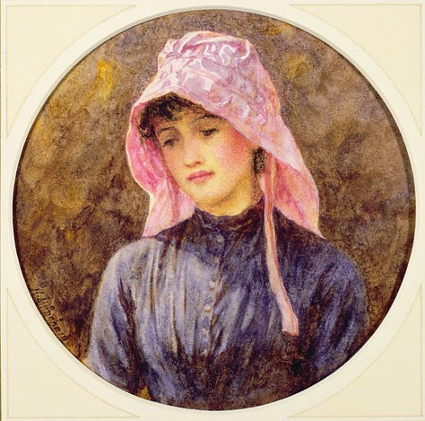 East Hagbourne, Berkshire - Under the Malthouse, Hambledon, Surrey - Girl in a pinnk bonnet