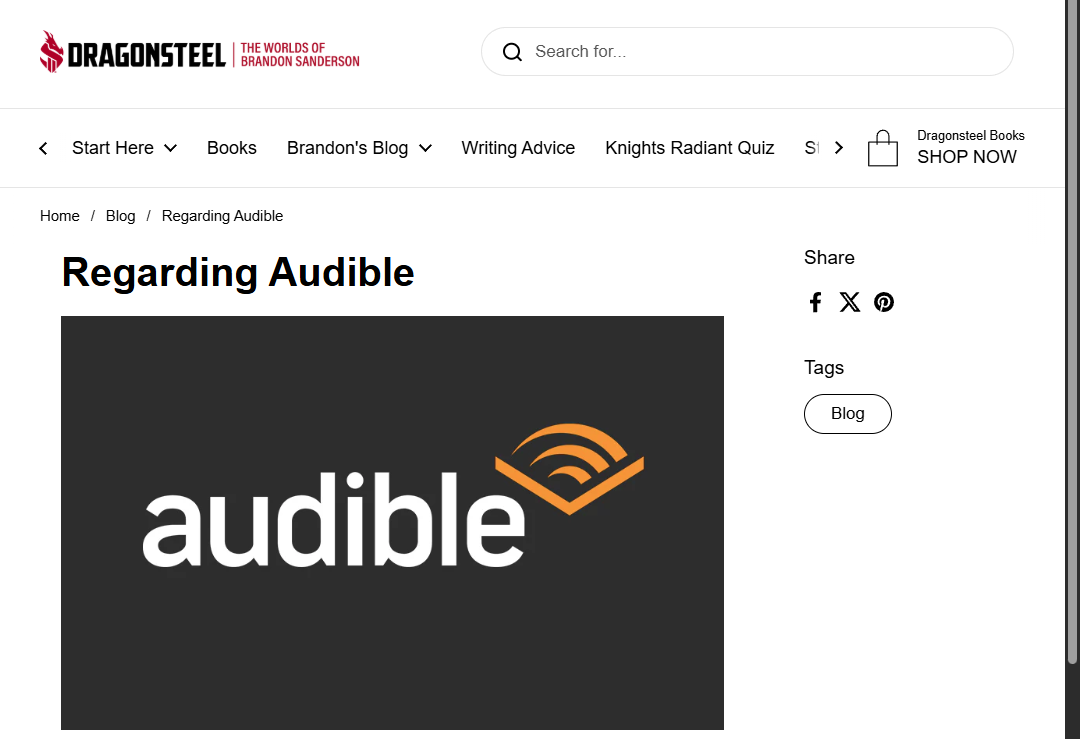 Authors felt hopeful after Brandon Sanderson shared a new royalty structure was in development at Audible. Authors felt hopeful after Brandon Sanderson shared a new royalty structure was in development at Audible.