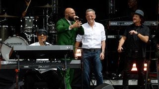 Image may contain Bruce Springsteen Common Stevie Wonder Leisure Activities Music Musical Instrument and Musician Image may contain Bruce Springsteen Common Stevie Wonder Leisure Activities Music Musical Instrument and Musician