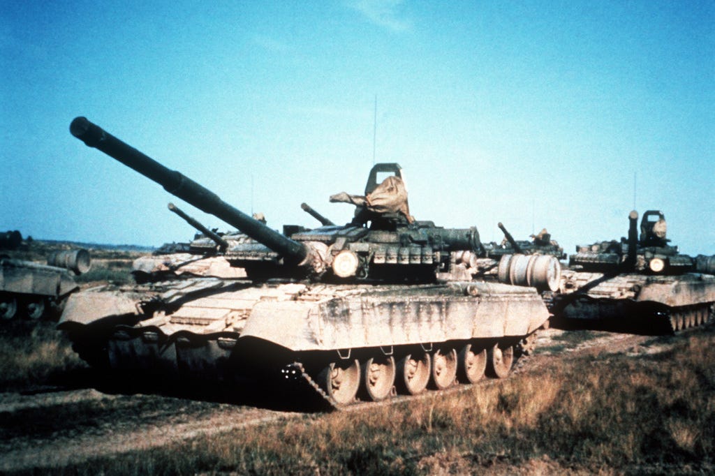 A Soviet T-80 main battle tank, equipped with reactive armor - PICRYL -  Public Domain Media Search Engine Public Domain Search