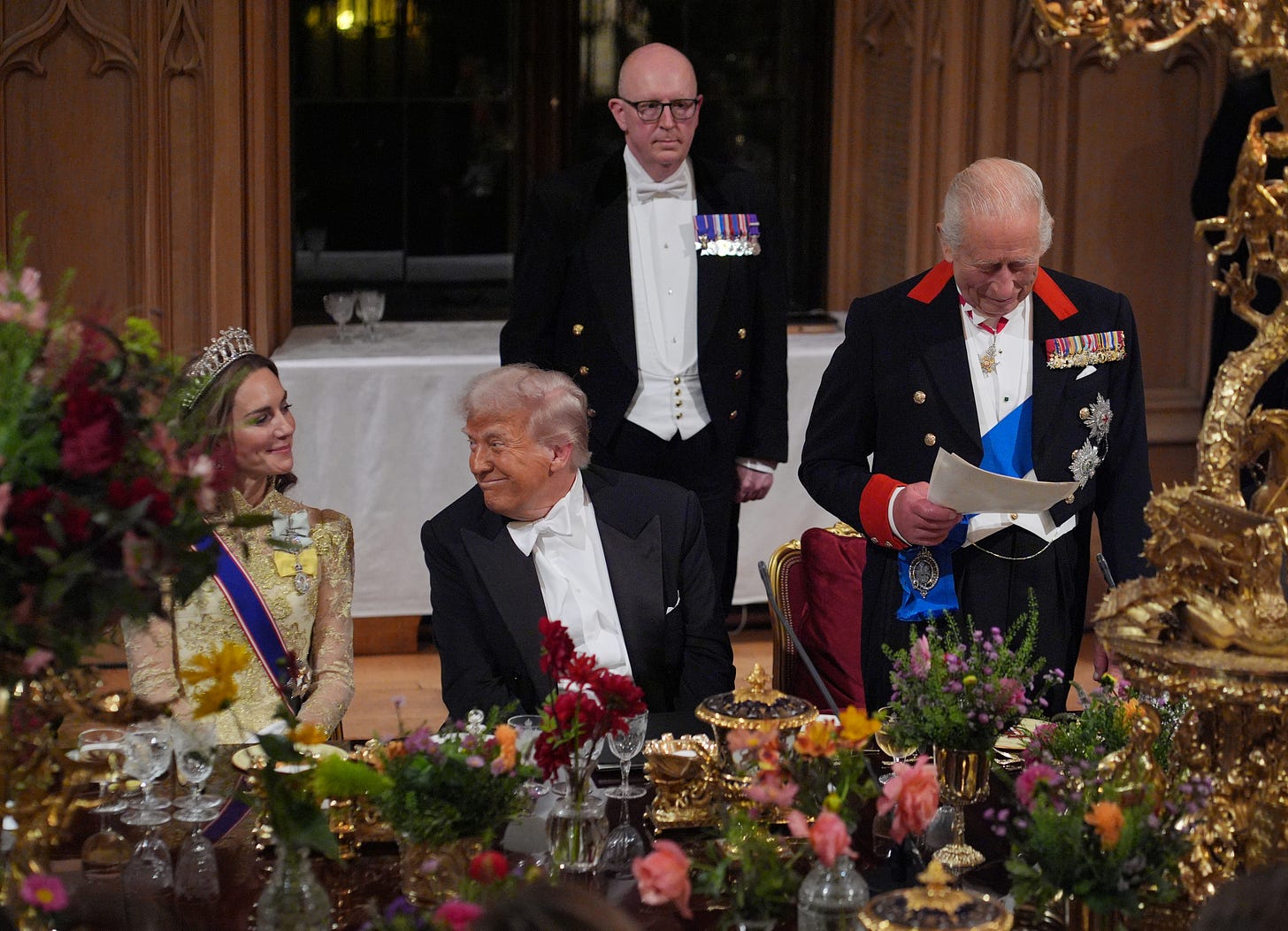 Donald Trump smiling at Princess Catherine Donald Trump smiling at Princess Catherine