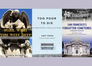 Covers of Rhoads', Shea's, and Winegarner's books in a row.