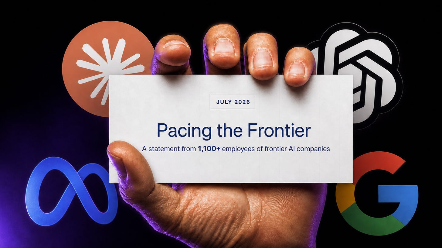 1,000+ frontier staffers ask for an AI brake pedal