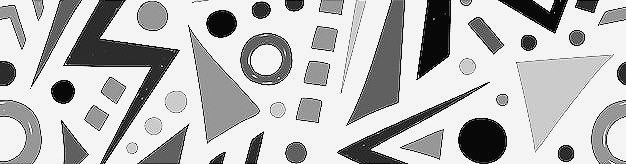 Vector horizontal seamless white abstract pattern with black geometric  elements | Premium Vector