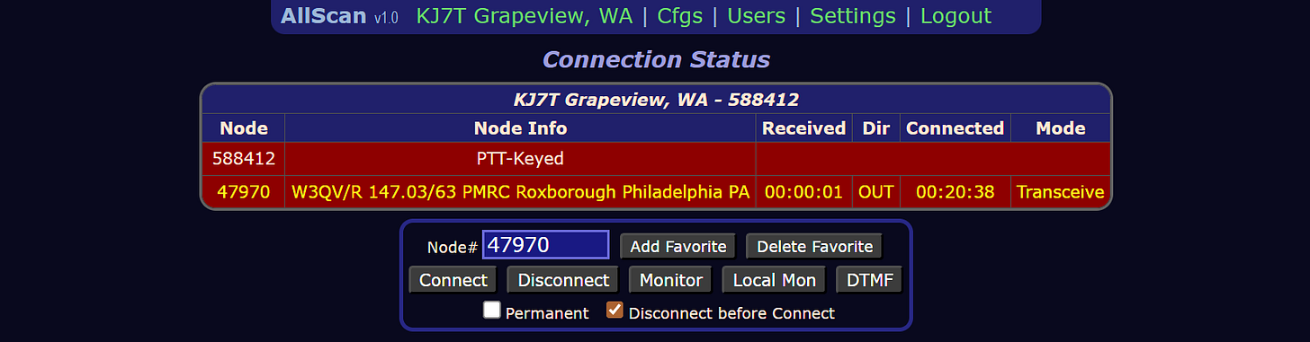Node 588412 listening to node 47940
