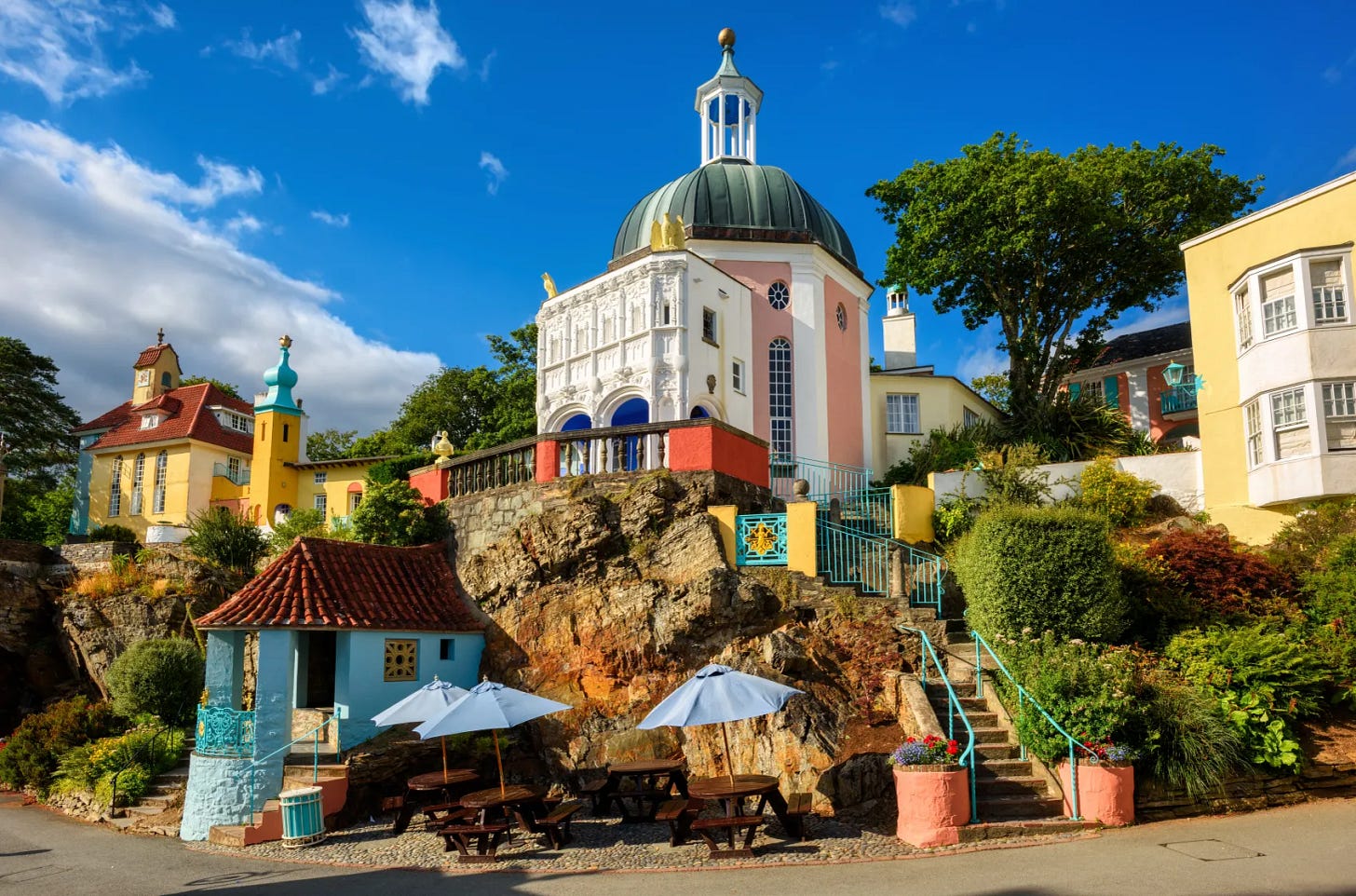 Portmeirion is a folly tourist village in Gwynedd, North Wales.