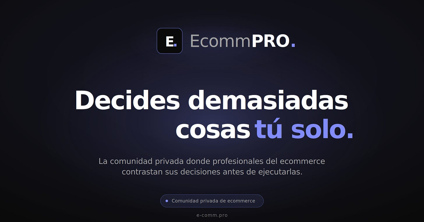 Imagen de EcommPRO, la comunidad para profesionales del e-commerce. 