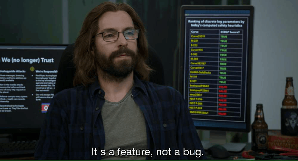 It's a feature, not a bug" - Gilfoyle : r/SiliconValleyHBO