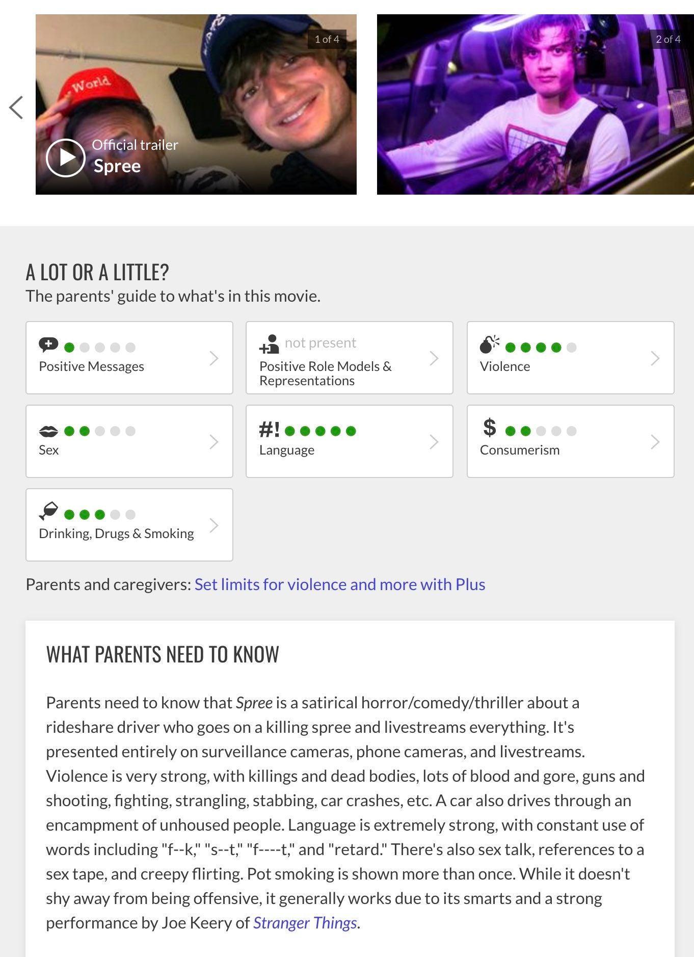 Common Sense Media’s Spree review