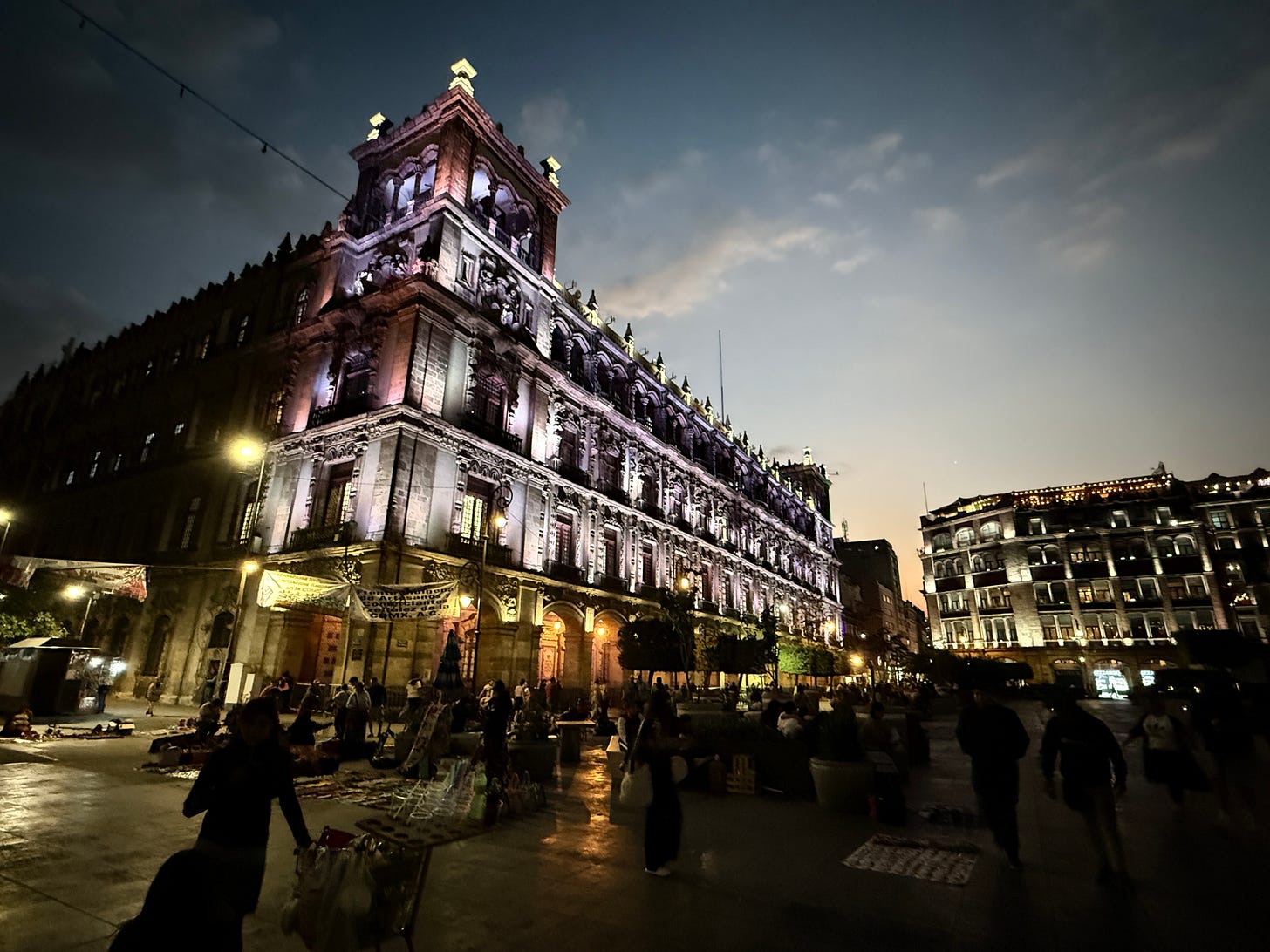 Centro historico at dusk