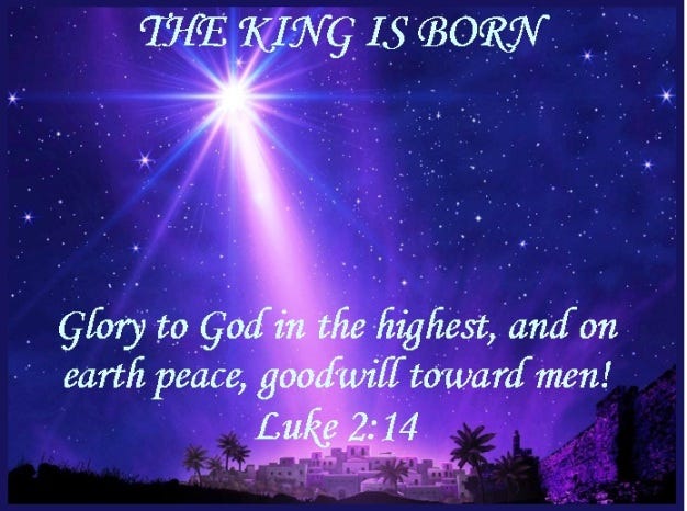 GLORY TO GOD IN THE HIGHEST – THE KING IS BORN – Luke 2:14 | Mission  Venture Ministries