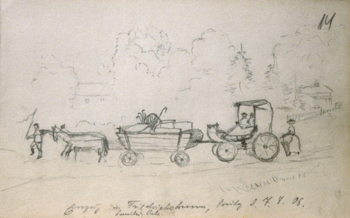 Drawing from Adolf Hitler's sketchbook